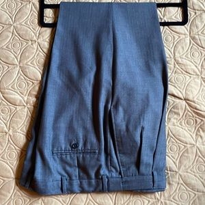 Haggar Gray Dress Pant - 36 x 29 Pleated Front Cuff Bottom